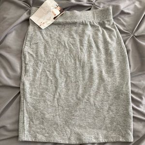 Naked wardrobe light grey skirt. With tags